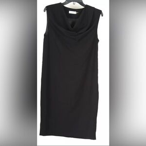 Calvin Klein Women’s Dress 6 Black Straight Sleeveless Lined Stretch Zipper